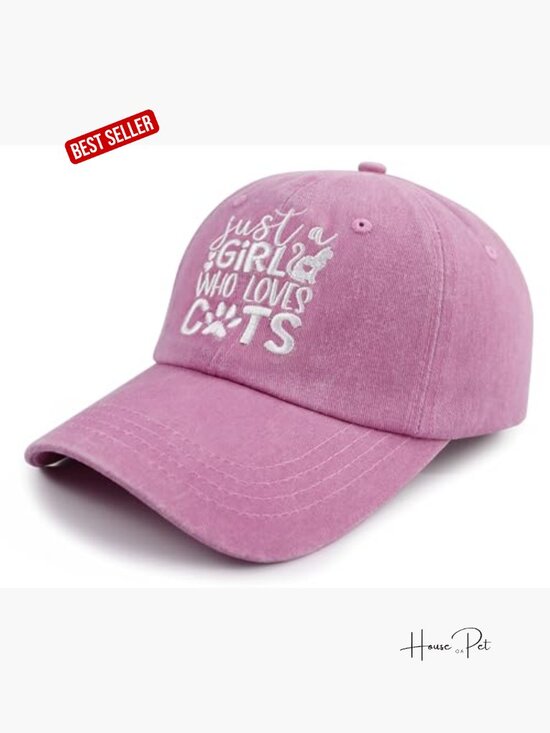 Funny Cat Lover Embroidered Baseball Cap Adjustable Cotton main image 4